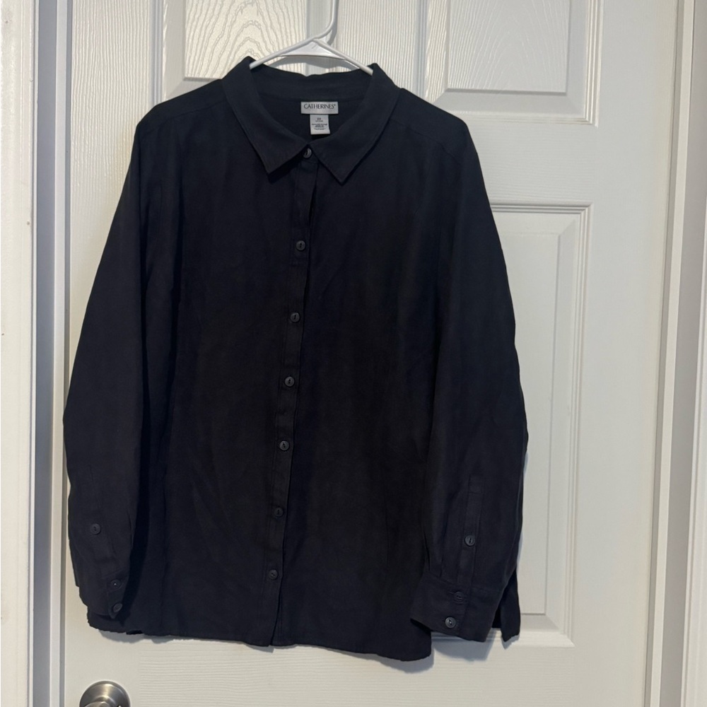 Catherines Gray Polyester Top